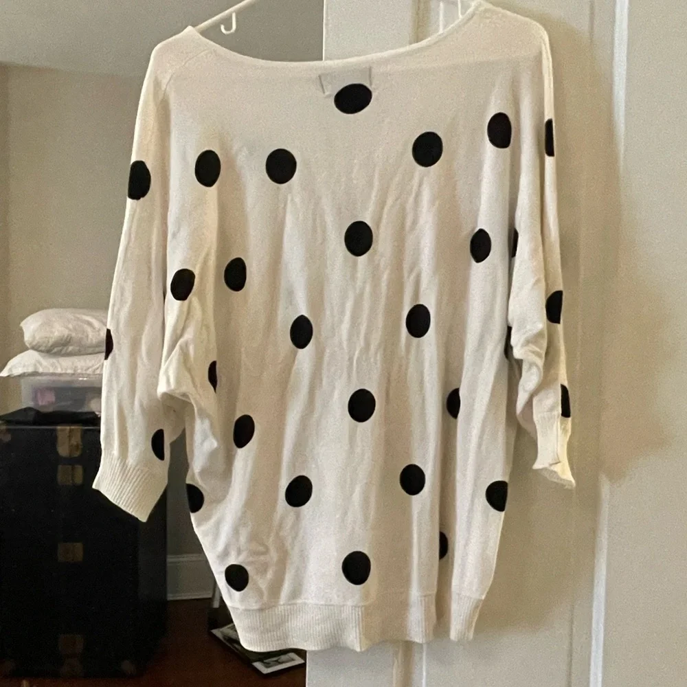 Black polka dot sweater. - Picture 5 of 5